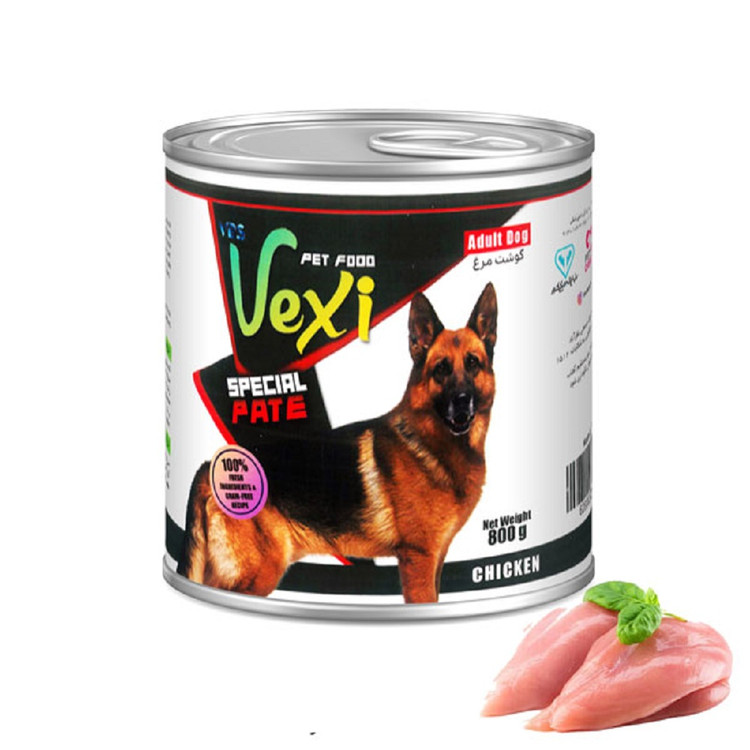 کنسرو سگ بالغ وکسی طعم مرغ