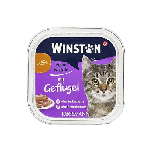 غذای کاسه ای گربه وینستون با طعم گوشت پرندگان