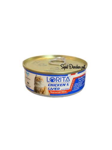 کنسرو گربه با طعم مرغ و جگر 90 گرمی لوریتا