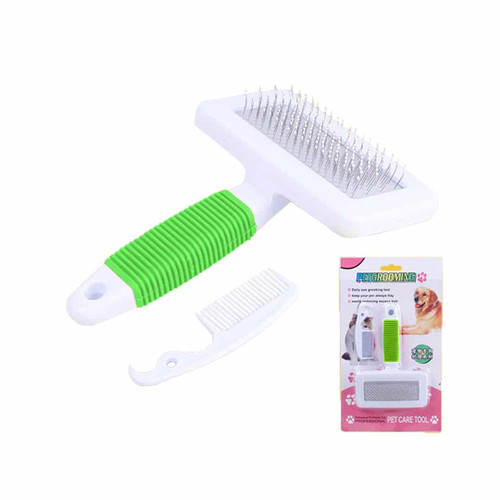 برس سیمی نرم همراه شانه مخصوص سگ و گربه،سایز بزرگ