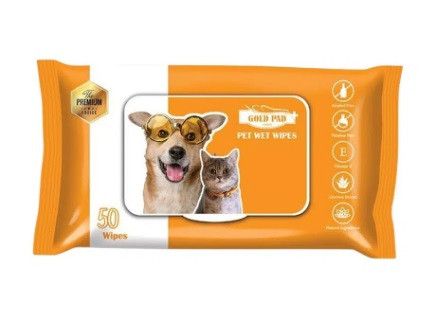 دستمال مرطوب، مخصوص حیوانات خانگی، 50 عددی، گلد پد