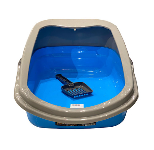 ظرف خاک لبه دار گربه همراه با بیلچه مشا