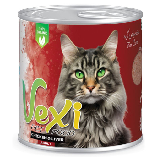 کنسرو پته گربه وکسی مرغ و جگر