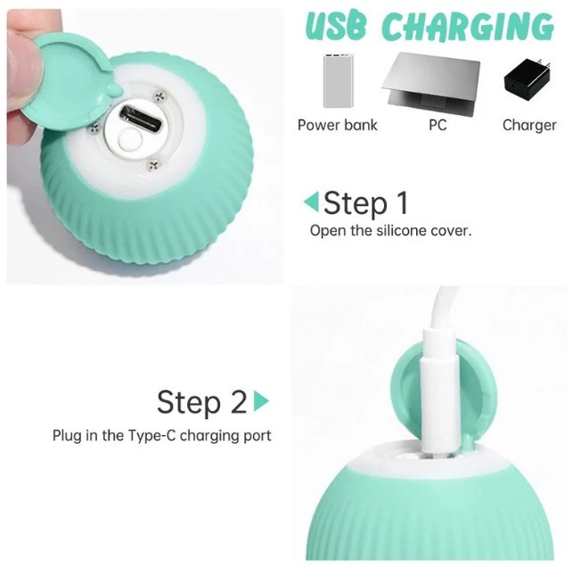 توپ هوشمند گربه شارژی